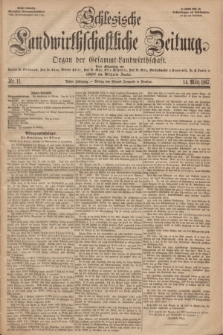 Schlesische Landwirthschaftliche Zeitung : Organ der Gesammt Landwirthschaft. Jg.8, Nr. 11 (14 März 1867) + dod.