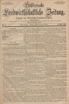 Schlesische Landwirthschaftliche Zeitung : organ der Gesammt Landwirthschaft. Jg. 9, Nr. 16 (16 April 1868) + dod.