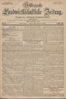 Schlesische Landwirthschaftliche Zeitung : organ der Gesammt Landwirthschaft. Jg. 9, Nr. 19 (7 Mai 1868) + dod.