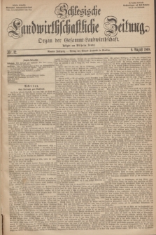 Schlesische Landwirthschaftliche Zeitung : organ der Gesammt Landwirthschaft. Jg. 9, Nr. 32 (6 August 1868) + dod.