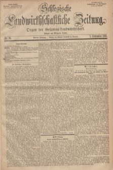 Schlesische Landwirthschaftliche Zeitung : organ der Gesammt Landwirthschaft. Jg. 9, Nr. 36 (3 September 1868) + dod.