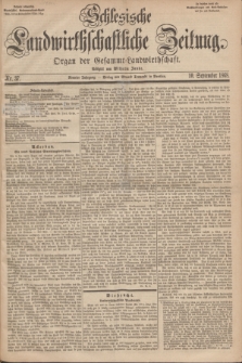 Schlesische Landwirthschaftliche Zeitung : organ der Gesammt Landwirthschaft. Jg. 9, Nr. 37 (10 September 1868) + dod.