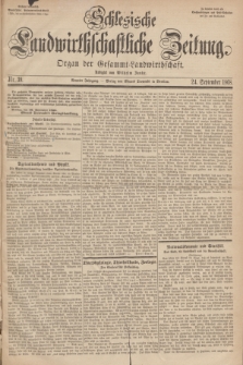 Schlesische Landwirthschaftliche Zeitung : organ der Gesammt Landwirthschaft. Jg. 9, Nr. 39 (24 September 1868) + dod.