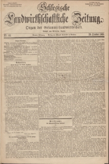 Schlesische Landwirthschaftliche Zeitung : organ der Gesammt Landwirthschaft. Jg. 9, Nr. 44 (29 October 1868)