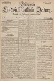 Schlesische Landwirthschaftliche Zeitung : organ der Gesammt Landwirthschaft. Jg. 9, Nr. 49 (3 December 1868) + dod.