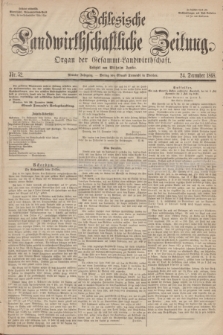 Schlesische Landwirthschaftliche Zeitung : organ der Gesammt Landwirthschaft. Jg. 9, Nr. 52 (24 December 1868) + dod.