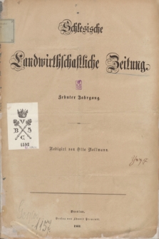 Schlesische Landwirthschaftliche Zeitung. Alphabetisches Sach-Register zur Schlesischen Landwirthschaftlichen Zeitung und zum Landwirthschaftlichen Anzeiger, Jahrgang 1869.