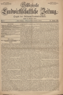 Schlesische Landwirthschaftliche Zeitung : Organ der Gesammt Landwirthschaft Jg.10, Nr. 2 (14 Januar 1869) + dod.