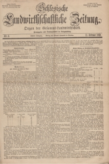Schlesische Landwirthschaftliche Zeitung : Organ der Gesammt Landwirthschaft Jg.10, Nr. 6 (11 Februar 1869) + dod.