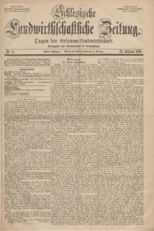 Schlesische Landwirthschaftliche Zeitung : Organ der Gesammt Landwirthschaft Jg.10, Nr. 8 (25 Februar 1869) + dod.