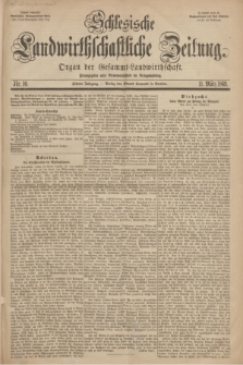 Schlesische Landwirthschaftliche Zeitung : Organ der Gesammt Landwirthschaft Jg.10, Nr. 10 (11 März 1869) + dod.