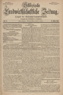 Schlesische Landwirthschaftliche Zeitung : Organ der Gesammt Landwirthschaft Jg.10, Nr. 11 (18 März 1869) + dod.