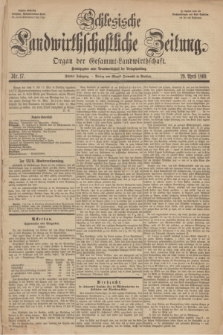 Schlesische Landwirthschaftliche Zeitung : Organ der Gesammt Landwirthschaft Jg.10, Nr. 17 (29 April 1869) + dod.