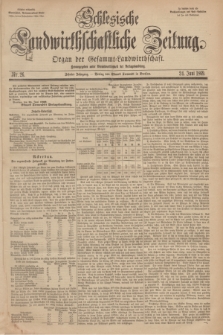 Schlesische Landwirthschaftliche Zeitung : Organ der Gesammt Landwirthschaft Jg.10, Nr. 26 (24 Juni 1869) + dod.