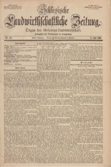 Schlesische Landwirthschaftliche Zeitung : Organ der Gesammt Landwirthschaft Jg.10, Nr. 28 (8 Juli 1869) + dod.