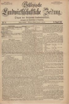 Schlesische Landwirthschaftliche Zeitung : Organ der Gesammt Landwirthschaft Jg.10, Nr. 35 (26 August 1869) + dod.