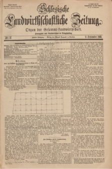 Schlesische Landwirthschaftliche Zeitung : organ der Gesammt Landwirthschaft Jg.10, Nr. 37 (9 September 1869) + dod.