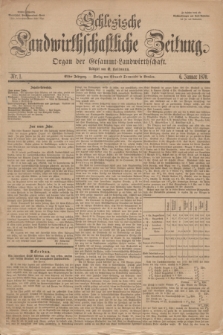 Schlesische Landwirthschaftliche Zeitung : Organ der Gesammt Landwirthschaft. Jg.11, Nr. 1 (6 Januar 1870) + dod.