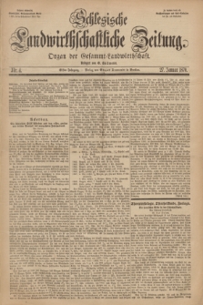 Schlesische Landwirthschaftliche Zeitung : Organ der Gesammt Landwirthschaft. Jg.11, Nr. 4 (27 Januar 1870) + dod.