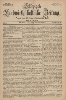 Schlesische Landwirthschaftliche Zeitung : Organ der Gesammt Landwirthschaft. Jg.11, Nr. 5 (3 Februar 1870) + dod.