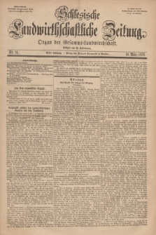 Schlesische Landwirthschaftliche Zeitung : Organ der Gesammt Landwirthschaft. Jg.11, Nr. 10 (10 März 1870) + dod.