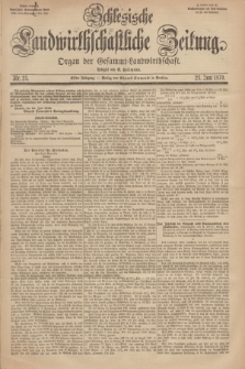 Schlesische Landwirthschaftliche Zeitung : Organ der Gesammt Landwirthschaft. Jg.11, Nr. 25 (23 Juni 1870) + dod.