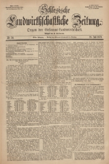 Schlesische Landwirthschaftliche Zeitung : Organ der Gesammt Landwirthschaft. Jg.11, Nr. 30 (28 Juli 1870) + dod.