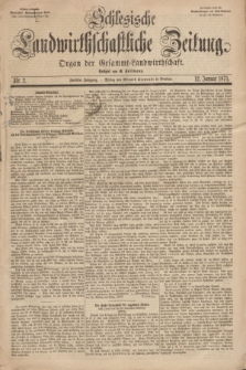 Schlesische Landwirthschaftliche Zeitung : Organ der Gesammt Landwirthschaft. Jg.12, Nr. 2 (12 Januar 1871) + dod.