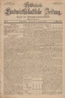 Schlesische Landwirthschaftliche Zeitung : Organ der Gesammt Landwirthschaft. Jg.12, Nr. 9 (2 März 1871) + dod.