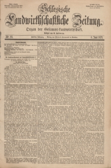 Schlesische Landwirthschaftliche Zeitung : Organ der Gesammt Landwirthschaft. Jg.12, Nr. 23 (8 Juni 1871)