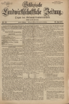 Schlesische Landwirthschaftliche Zeitung : Organ der Gesammt Landwirthschaft. Jg.12, Nr. 26 (29 Juni 1871) + dod.
