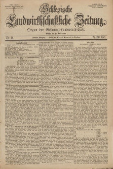 Schlesische Landwirthschaftliche Zeitung : Organ der Gesammt Landwirthschaft. Jg.12, Nr. 30 (27 Juli 1871) + dod.