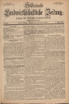 Schlesische Landwirthschaftliche Zeitung : Organ der Gesammt Landwirthschaft. Jg.14, Nr. 23 (5 Juni 1873) + dod.