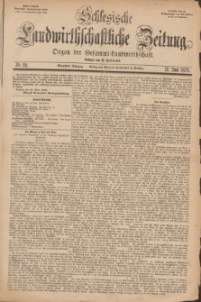 Schlesische Landwirthschaftliche Zeitung : Organ der Gesammt Landwirthschaft. Jg.14, Nr. 24 (12 Juni 1873) + dod.