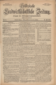 Schlesische Landwirthschaftliche Zeitung : Organ der Gesammt Landwirthschaft. Jg.14, Nr. 31 (31 Juli 1873) + dod.