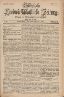 Schlesische Landwirthschaftliche Zeitung : Organ der Gesammt Landwirthschaft. Jg.14, Nr. 32 (7 August 1873) + dod.