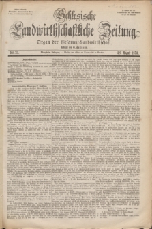 Schlesische Landwirthschaftliche Zeitung : Organ der Gesammt Landwirthschaft. Jg.14, Nr. 35 (28 August 1873) + dod.