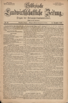 Schlesische Landwirthschaftliche Zeitung : Organ der Gesammt Landwirthschaft. Jg.14, Nr. 50 (11 December 1873) + dod.