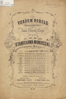 Verbum nobile : opera w jednym akcie. No. 4, Pieśń Stanisława