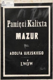 Pamięci Kalixta : mazur