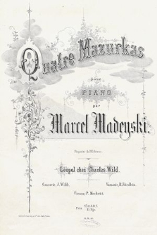Quatre mazurkas : pour piano