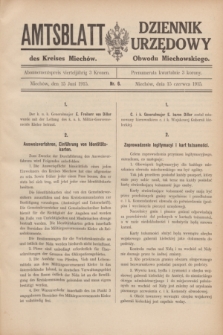Amtsblatt des Kreises Miechów = Dziennik Urzędowy Obwodu Miechowskiego. 1915, nr 6 (15 czerwca)