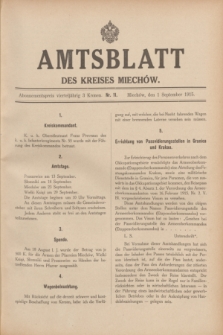 Amtsblatt des Kreises Miechów. 1915, Nr. 11 (1 September)