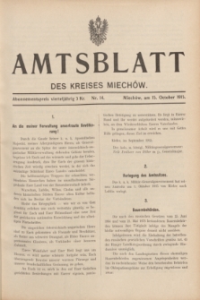 Amtsblatt des Kreises Miechów. 1915, Nr. 14 (15 October)