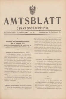 Amtsblatt des Kreises Miechów. 1915, Nr. 16 (18 November)