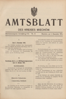 Amtsblatt des Kreises Miechów. 1915, Nr. 17 (1 Dezember) + dod.