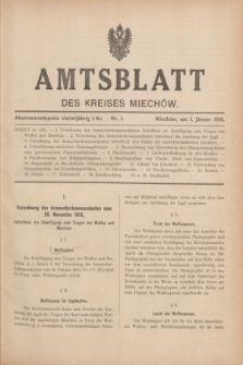 Amtsblatt des Kreises Miechów. 1916, Nr. 1 (1 Jänner)