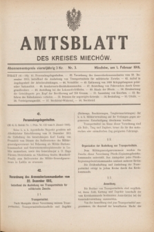 Amtsblatt des Kreises Miechów. 1916, Nr. 3 (1 Februar)