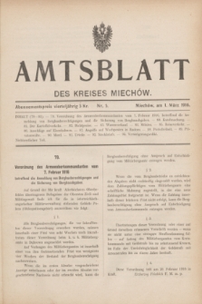 Amtsblatt des Kreises Miechów. 1916, Nr. 5 (1 März)