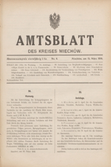 Amtsblatt des Kreises Miechów. 1916, Nr. 6 (15 März)